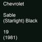 Preview: Chevrolet, Sable (Starlight) Black, 19 (1981).